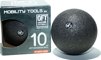 Фото - Шар массажный Original FitTools одинарный 10 см черный ремешок для йоги original fittools 304 см черный