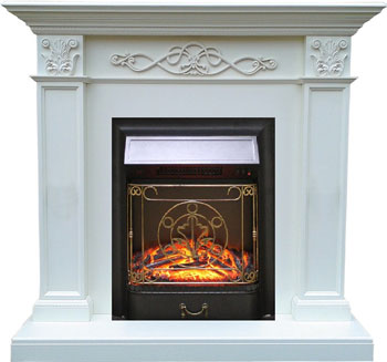 Каминокомплект Royal Flame Verona с очагом Majestic BL бел.дуб каминокомплект royal flame dallas с очагом majestic bl тем дуб