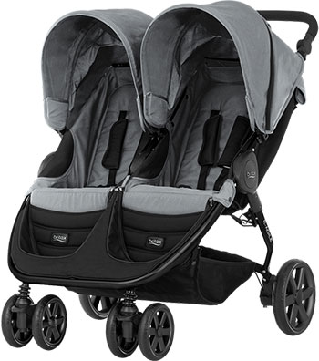 Коляска Britax Roemer B-Agile Double Steel Grey 2000025702 коляска britax детская прогулочная коляска britax b agile 4 plus с капором sand beige
