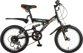 

Велосипед Novatrack, 16'' DART черный 107095 16 SS5V.DART.BK6