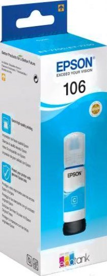 

Картридж струйный Epson 106C C13T00R240 голубой (1900стр.) (70мл) для L7160/7180