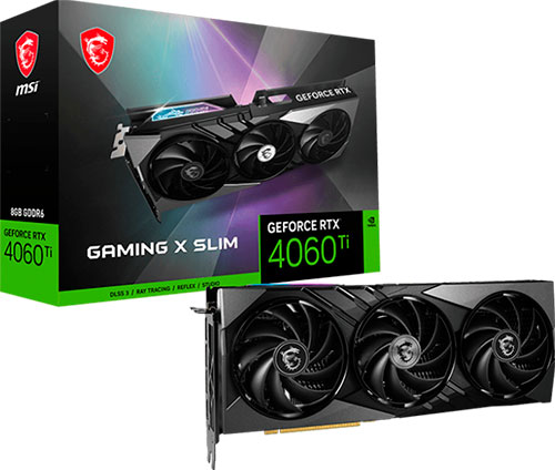 фото Видеокарта msi geforce rtx 4060 ti gaming x slim 8g (rtx 4060 ti gaming x slim 8g)