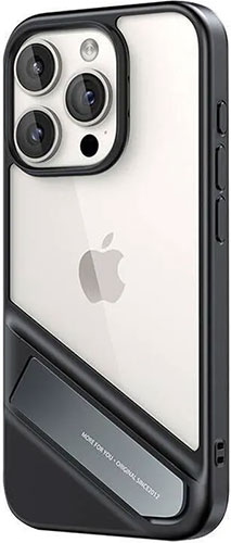 фото Защитный чехол с подножкой ugreen lp738 (25405) kickstand protective case для iphone 15 plus 6.7, черный