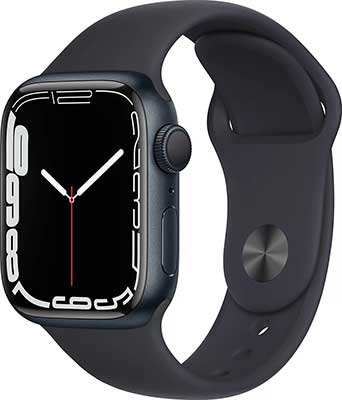 Умные часы Apple Watch Series 7 GPS (MKMX3RU/A) 41mm Midnight Aluminium Midnight Sport Band