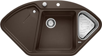 

Кухонная мойка Blanco, DELTA-F SILGRANIT кофе с кл.-авт. InFino