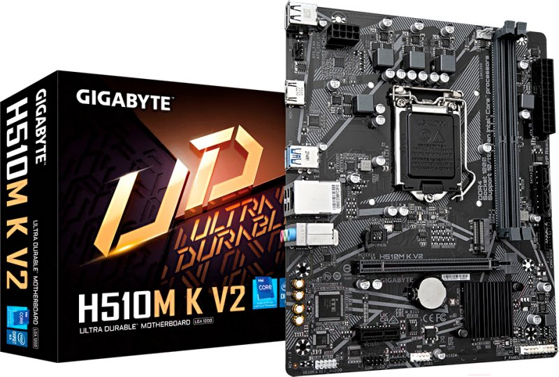 

Материнская плата Gigabyte H510M K V2 (LGA1200, mATX), Черный