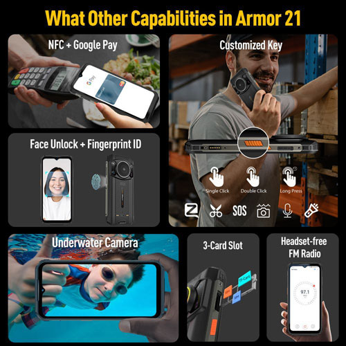 Смартфон Ulefone Armor 21 8256GB black
