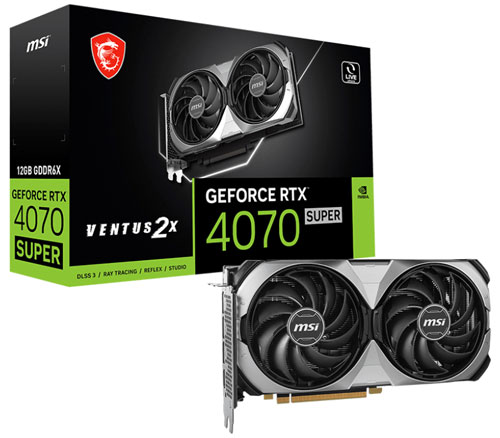 фото Видеокарта msi geforce rtx 4070 super 12g ventus 2x 12gb