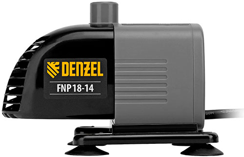 Насос фонтанный Denzel FNP18-14 18 Вт подъем 14 м 750 лч колокольчиккаскад