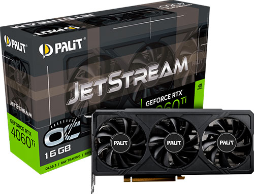 фото Видеокарта palit geforce rtx 4060 ti jetstream oc 16gb (ne6406tu19t1-1061j)