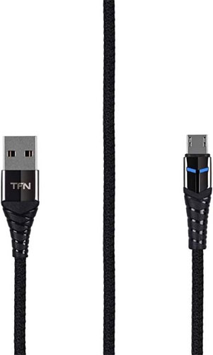 фото Кабель tfn micro-usb knight, 1 м, черный (tfntfn-cknmicusb1mbk)