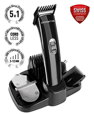

Машинка для стрижки волос Polaris PHC 3015RC, чёрный, Черный