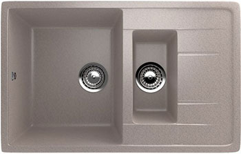Изображение товара Кухонная мойка Ulgran U-205 из искусственного мрамора, песочная, 19.5x77 см
