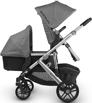 Коляска UPPAbaby Vista 2018 JORDAN (black/grey melange) графитово-серый меланж 0318-VIS-EU-JOR коляски 2 в 1 uppababy vista 2017 2 в 1