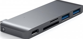 

USB-хаб Satechi Type-C USB 3.0 Passthrough Hub для Macbook 12", серый космос (ST-TCUPM)