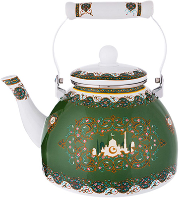 Чайник Agness эмалированный ''сура'' 2 5 л цвет зеленый 934-329 чайник greentop цвет белый желтый 2 5 л