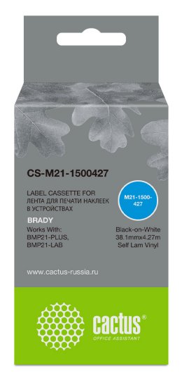 

Картридж ленточный Cactus CS-M21-1500427 черный для Brady BMP21-PLUS, BMP21-LAB