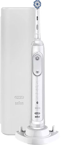 фото Электрическая зубная щетка braun oral-b genius x 20100s (d706.514.6x), белая