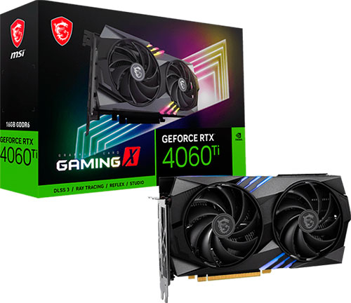 фото Видеокарта msi geforce rtx 4060 ti gaming x 16g (rtx 4060 ti gaming x 16g)