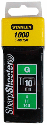 Скоба для степлера Stanley 10 мм тип ''G'' (4/11/140) 1000шт 1-TRA 706 T мойка nilfisk d 140 4 9 x tra eu 128471175