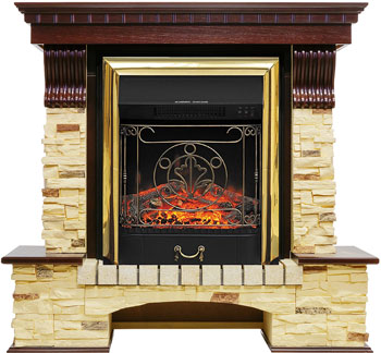 Каминокомплект Royal Flame Pierre Luxe сланец с очагом Majestic FX BR (темный дуб) 10966664910204 каминокомплект royal flame dallas с очагом majestic bl тем дуб