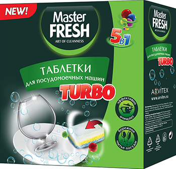 

Таблетки Master FRESH, TURBO 5в1 60 шт
