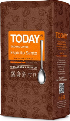 Кофе молотый Today Espí rito Santo 250гр Ground Vacuum Pack