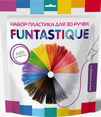

Комплект АБС-пластика Funtastique, для 3D-ручек - 12 цветов ABS-PEN-12