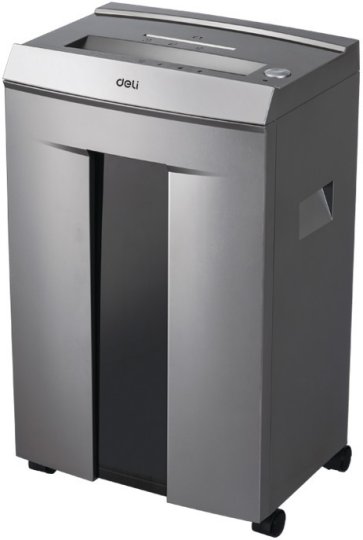 Уничтожитель бумаги шредер Deli 9905 серый с автоподачей секрP-5 фрагменты 10лист 20лтр скрепки скобы плкарты CD 30299₽