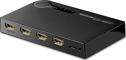 фото Переключатель ugreen (40234) hdmi 3x1 switch, черный