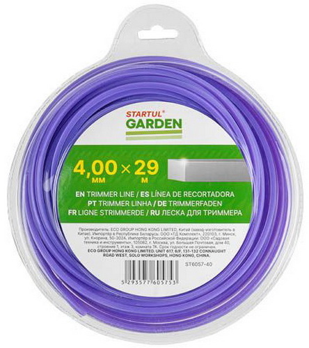 Изображение товара Аксессуар для садовой техники Startul GARDEN, ф 4.0 мм х 29 м квадратное сечение (ST6057-40) Изображение товара Аксессуар для садовой техники Startul GARDEN, ф 4.0 мм х 29 м квадратное сечение (ST6057-40)