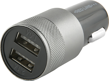 Автомобильное зарядное устройство Red Line 2 USB (модель C20) 2.1А черный автомобильное зарядное устройство red line 2 usb c20 2 1а ут000010219 черный