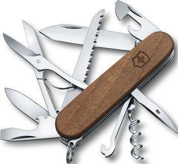 Нож перочинный Victorinox Huntsman 91 мм 13 функций рукоять из орехового дерева