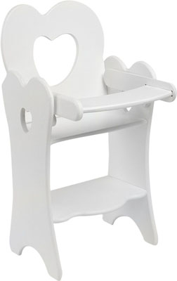 Кукольный стульчик для кормления Paremo Мини цвет: белый