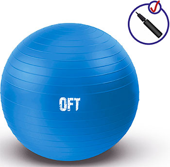 Фото - Гимнастический мяч Original FitTools 75 см синий с насосом ремешок для йоги original fittools 304 см черный
