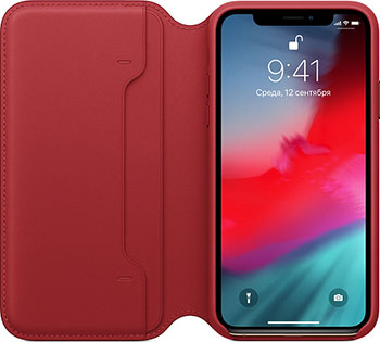 

Кожаный чехол Apple, iPhone XS Leather Folio - (PRODUCT) RED MRWX2ZM/A
