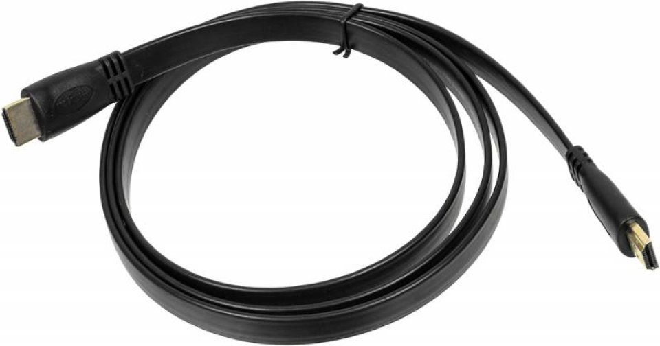 

Кабель аудио-видео Noname High Speed ver.1.4 Flat HDMI (m)/HDMI (m) 1.5м. позолоч.конт. черный