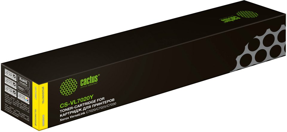 

Картридж лазерный Cactus CS-VL7020Y 106R03746 желтый (16500стр.) для Xerox VersaLink C7020/C7025/C7030