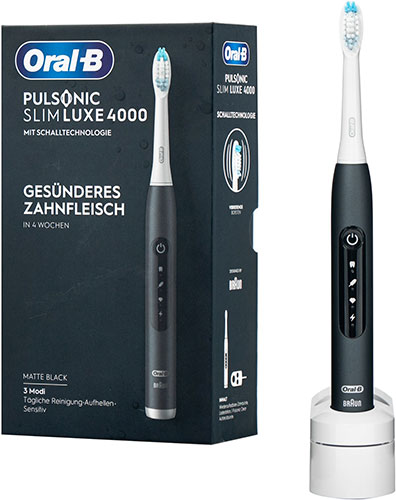 фото Электрическая зубная щетка oral-b pulsonic slim luxe 4000 черный