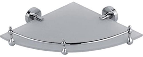 Изображение товара Полка стеклянная угловая D-Lin D100, хром (D264100)