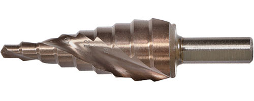 Изображение товара Сверло ступенчатое Sturm! 4-20 мм, шаг 2 мм, спираль, Р6М5+COBALT