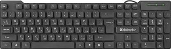 

Проводная клавиатура Defender Element HB-190 USB RU черный