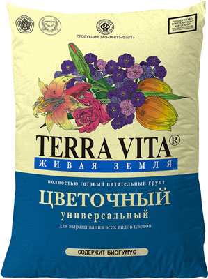 

Грунт ФАРТ, Terra Vita Живая земля цветочный 25 л 82995