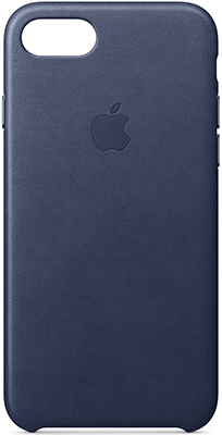 

Кожаный чехол Apple, Leather Case для iPhone 8/7 цвет (Midnight Blue) тёмно-синий MQH82ZM/A