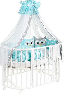 

Комплект постельного белья Sweet Baby, 424 472 Uccellino Turchese (Мятный) 10 пр
