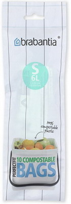 

Мешки для мусорных ведер Brabantia, биоразлагаемые S 6л 10шт 419683