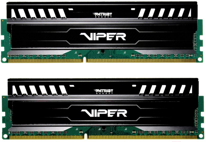 

Оперативная память Patriot Memory DDR3 8GB (2x4GB) 1600MHz Viper 3 (PV38G160C9K), Черный