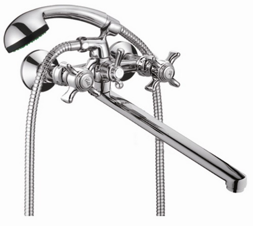 Изображение товара Смеситель для ванной D-Lin D145807-F хром поворотный излив двухотверстный