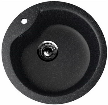 Изображение товара Кухонная мойка Ulgran U-102 черный искусственный мрамор врезная