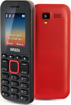 

Мобильный телефон Ginzzu, M 102 D mini черный/красный